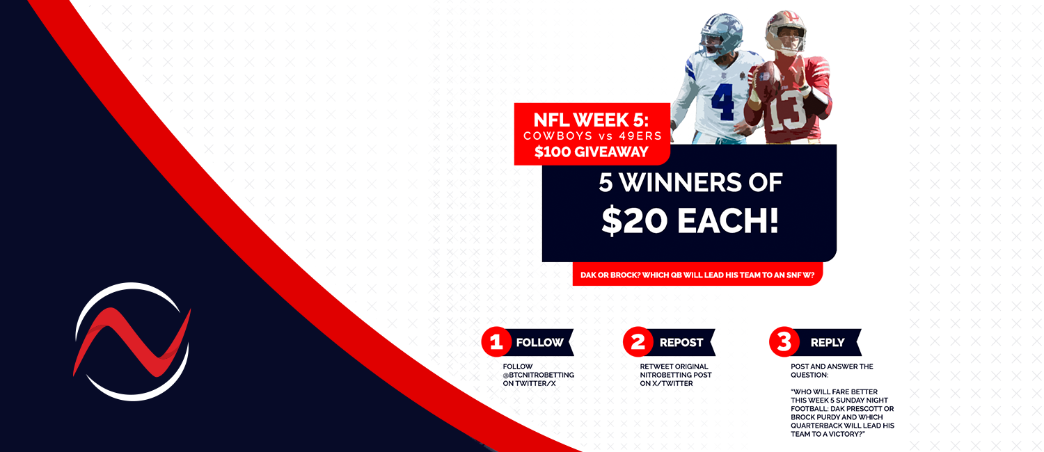 NFL Week 5: Cowboys vs. 49ers $100 SNF Giveaway